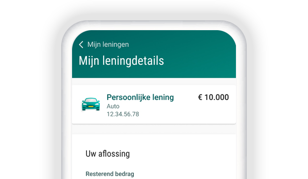 Uw lening inzien in Internet Bankieren