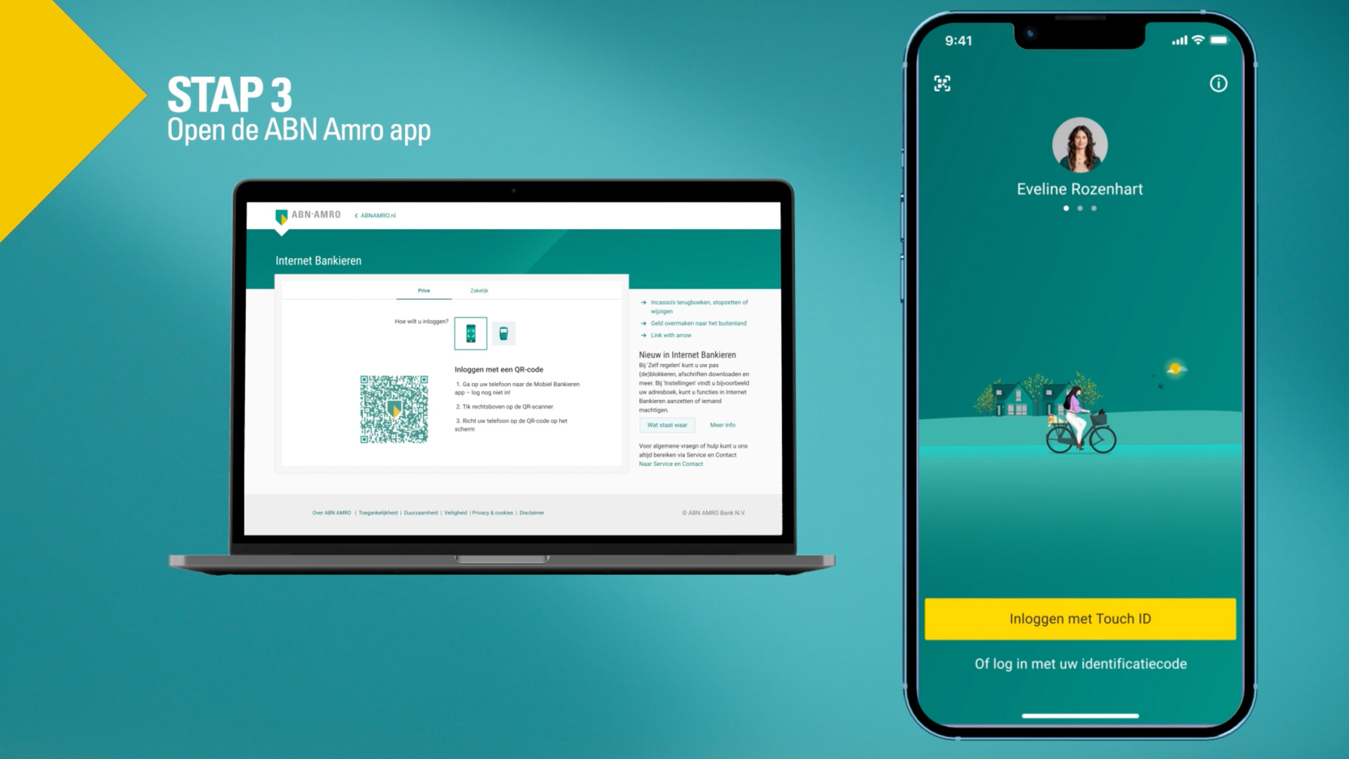 Inloggen in Internet Bankieren met de ABN AMRO app